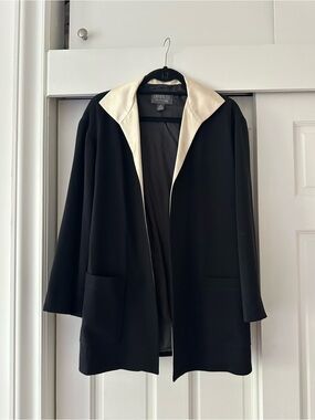 RARE VTG Lafayette 148 Smokers Jacket Blazer with Wool and Silk